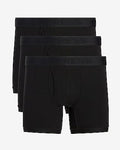 Express Men's 5 1/2" Cotton-Blend Boxer Briefs 3 Pack in Black Small