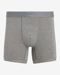 Express Men's 5 1/2" Horizontal Fly Cotton-Blend Boxer Briefs in Gray Small