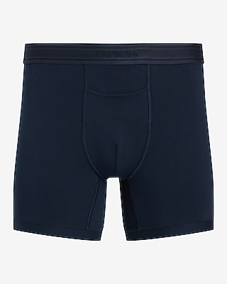 Express Men's 5 1/2" Horizontal Fly Cotton-Blend Boxer Briefs in Navy