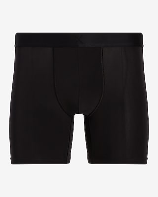 Express Men's 5 1/2" Moisture-Wicking Performance Boxer Briefs in Black Small