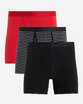 Express Men's 5 1/2" Cotton-Blend Boxer Briefs in Stripe
