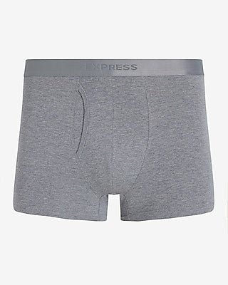 Express Men's 2 1/2" Cotton-Blend Trunks in Heather Gray