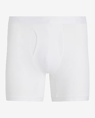 Express Men's 5 1/2" Cotton-Blend Boxer Briefs in Bright White