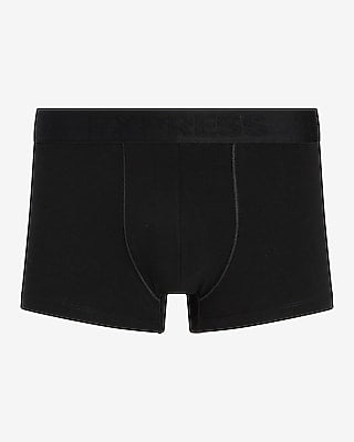 Express Men's 2 1/2" Cotton-Blend Trunks in Black Small