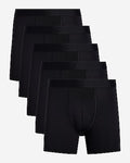 Express Men's 5 1/2" Moisture-Wicking Performance Boxer Briefs 5 Pack in Pitch Black