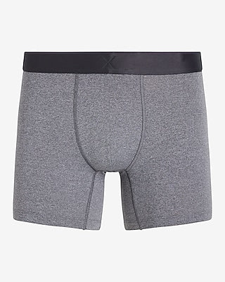 Express Men's 5 1/2" Moisture-Wicking Performance Boxer Briefs in Gray Small
