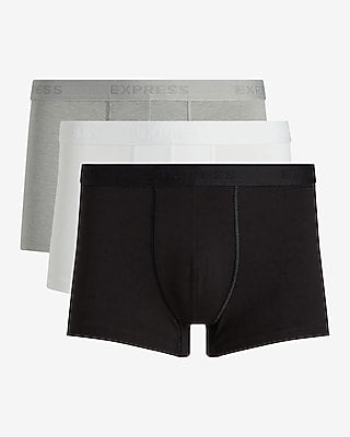 Express Men's 2 1/2" Cotton-Blend Trunks 3 Pack in Multi