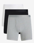 Express Men's 5 1/2" Cotton-Blend Boxer Briefs 3 Pack Small