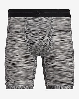 Express Men's 7 1/2" Compression Boxer Briefs in Grey Spaced Dye