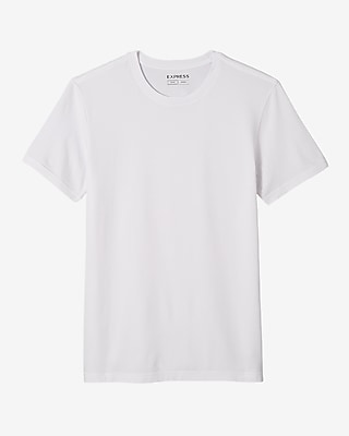 Express Men's Slim Supersoft Moisture-Wicking Crew Neck T-Shirt in White Small