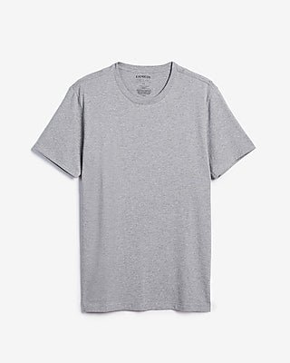 Express Men's Slim Supersoft Moisture-Wicking Crew Neck T-Shirt in Gray Small