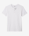 Express Men's Slim Supersoft Short Sleeve Henley in White Small