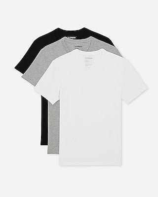 Express Men's 3 Pack Supersoft V-Neck T-Shirts Small