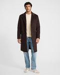 Express Men's Wool-Blend Topcoat in Brown Small