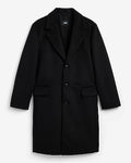 Express Men's Wool-Blend Topcoat in Black Small