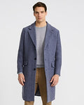 Express Men's Blue Wool-Blend Topcoat in Periwinkle