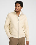 Express Men's Textured Faux Leather Harrington Jacket in Neutral Small