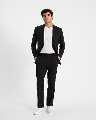 Express Men's Classic Washable Modern Tech Suit Pants in Black