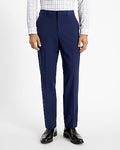 Express Men's Classic Wool-Blend Washable Modern Tech Suit Pants in Blue