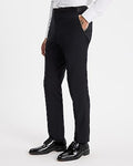 Express Men's Slim Performance Stretch Wool-Blend Tuxedo Pants in Black