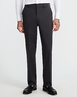 Express Men's Slim Cotton-Blend Suit Pants in Dark Gray