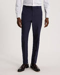 Express Men's Extra Slim Navy Wool-Blend Washable Modern Tech Suit Pants in Navy Blue