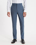 Express Men's Slim Wool-Blend Washable Modern Tech Suit Pants in Dusty Blue
