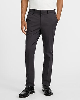 Express Men's Extra Slim Slate Gray Stretch Cotton Suit Pants in Dark Gray
