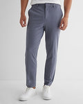 Express Men's Slim Slate Stretch Cotton-Blend Suit Pants in Gray