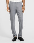 Express Men's Extra Slim Charcoal Herringbone Stretch Suit Pants in Gray Print