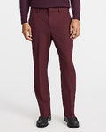 Express Men's Slim Stretch Suit Pants in Burgundy