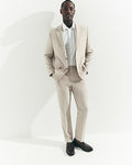 Express Men's Slim Stretch Suit Pants in Khaki
