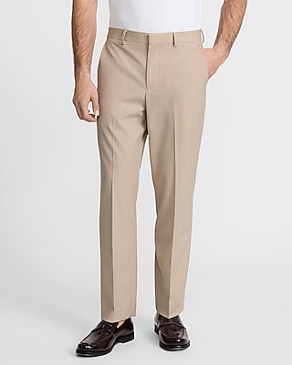 Express Men's Classic Stretch Suit Pants in Khaki