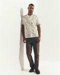 Express Men's Classic Dark Khaki Linen-Blend Suit Pants in Walnut
