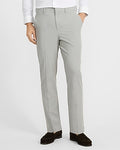 Express Men's Slim Houndstooth Stretch Suit Pants in Taupe