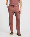 Express Men's Classic Linen-Blend Suit Pants in Cognac Dusk