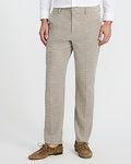 Express Men's Slim Textured Brown Houndstooth Suit Pants in Neutral Print