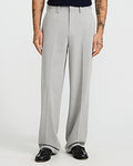 Express Men's Baggy Gray Stretch Dress Pants in Smoke
