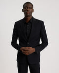 Express Men's Extra Slim Wool-Blend Washable Modern Tech Suit Jacket in Black