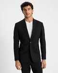 Express Men's Classic Wool-Blend Washable Modern Tech Suit Jacket in Black