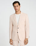 Express Men's Extra Slim Linen-Blend Striped Suit Jacket in Pink Print