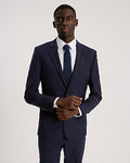 Express Men's Extra Slim Navy Wool-Blend Washable Modern Tech Suit Jacket in Navy Blue