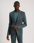 Express Men's Extra Slim Dusty Teal Stretch Cotton Suit Jacket in Thunderstorm
