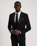 Express Men's Extra Slim Wool-Blend Tuxedo Jacket in Black