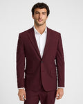 Express Men's Slim Stretch Suit Jacket in Burgundy