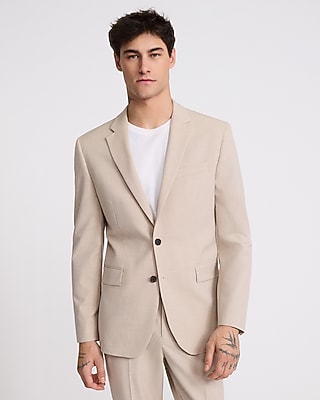 Express Men's Extra Slim Stretch Suit Jacket Camel
