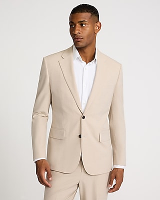 Express Men's Slim Stretch Suit Jacket Camel