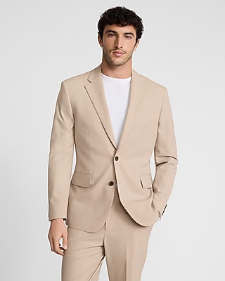 Express Men's Classic Stretch Suit Jacket Camel
