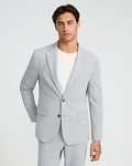 Express Men's Slim Gray Seersucker Everyday Performance Suit Jacket in Pale Gray