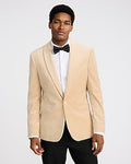 Express Men's Slim Velvet Tuxedo Jacket in Champagne